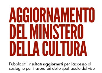Sostegno ai lavoratori dello Spettacolo dal Vivo: pubblicati dal MIC i risultati aggiornati a seguito del riesame